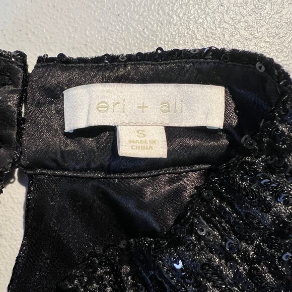 Anthropologie Top Taryn Velvet Sequin Black Tank Holiday Christmas Party Formal - Picture 5 of 6